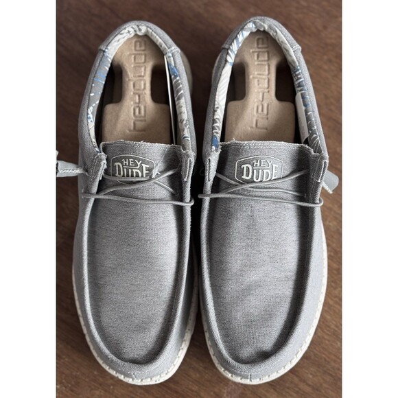 Men’s Size 13 Hey Dude Wally Stretch Canvas Iron 40022-1HO New In Box
